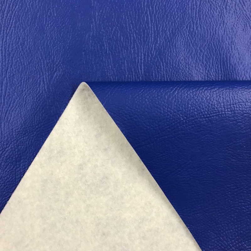 Corano Liso (PVC Couro Fake) - 100% Poliéster - 1,40m Largura - Azul royal