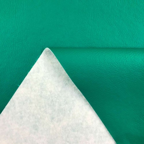 Corano Liso (PVC Couro Fake) - 100% Poliéster - 1,40m Largura - Verde esmeralda
