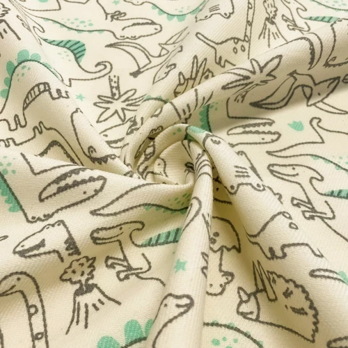 Flanela Cueiro Estampada - Dinossauros - 100% Algodão - Variante 1