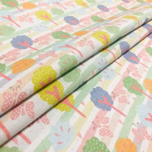 Flanela Cueiro Exclusiva JLM Árvores Candy Color 100% Algodão 0,78m Largura - Variante 1