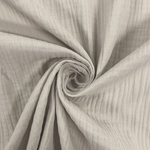 Fralda Gaze de Algodao Musselina Dupla 100% Algodão 1,32m Largura - Cinza claro