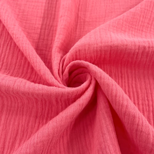 Fralda Gaze de Algodao Musselina Dupla 100% Algodão 1,32m Largura - Rosa chiclets