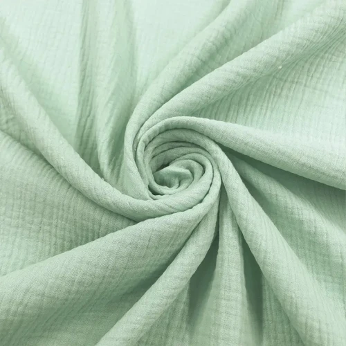 Fralda Gaze de Algodao Musselina Dupla 100% Algodão 1,32m Largura - Verde menta