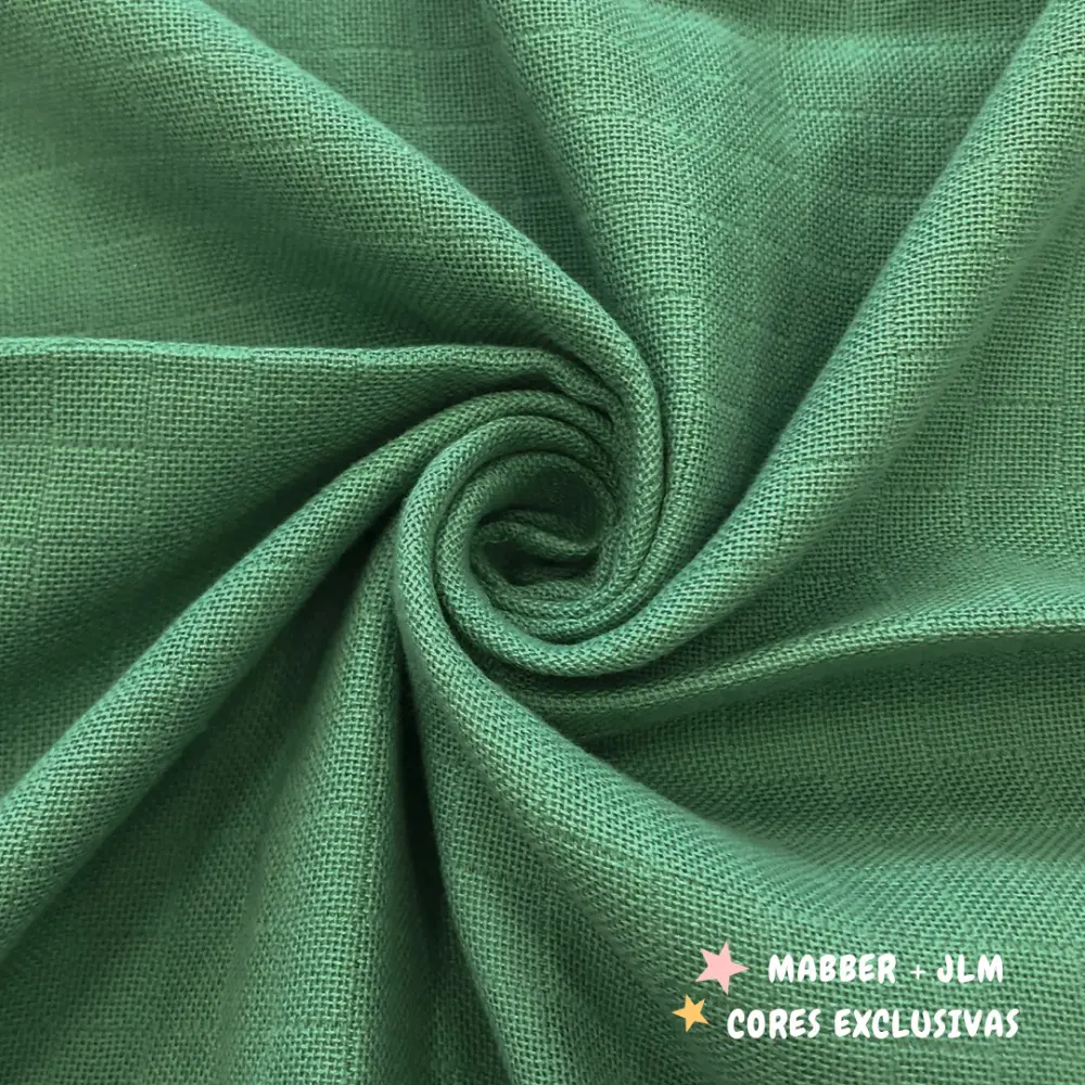 Fralda Mabber Quadriculada Vendida Em Metro 100% Algodão 0,80m largura - Verde vintage jlm