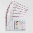 Kit 6 unid Fralda de Boca Mabber Barra para Pintar e Bordar Modelo Estrela com Acabamento de Crochê 100% Algodão 30x40 - Rosa vintage jlm