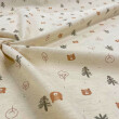 Linho Estampado Premium Ursinhos na Floresta 80% Algodão 20% Linho - Variante 1