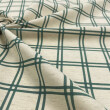 Linho Estampado Premium Xadrez Grande Verde Folha 80% Algodão 20% Linho - Variante 3