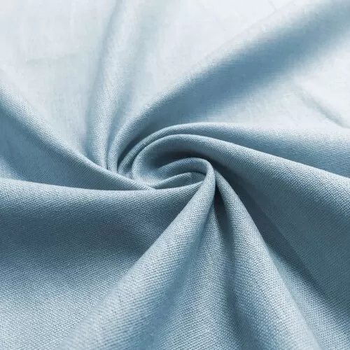 Linho Misto Liso Pré Lavado 55% Linho 45% Viscose 1,33m Largura - Azul piscina