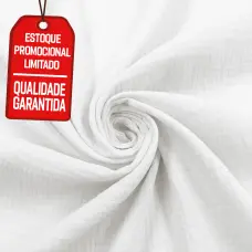 Lote Promocional Fralda Gaze de Algodao Musselina Dupla 100% Algodão 1,32m Largura - Branco