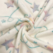 Manta Fleece 3D Estrelas Cadentes 100% Poliéster 1,60m largura - Fundo off