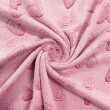 Manta Fleece 3D So Much Love 100% Poliéster 1,60m largura - Rosa