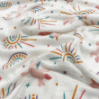 Manta Fleece 3D Unicórnio Feliz 100% Poliéster 1,60m largura - Fundo branco