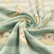 Manta Fleece 3D Ursinhos Teddy 100% Poliéster 1,60m largura - Fundo verde