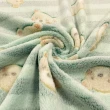 Manta Fleece 3D Ursinhos Teddy 100% Poliéster 1,60m largura - Fundo verde