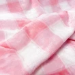 Manta Fleece Estampada Premium Xadrez 100% Poliéster 1,60m Largura - Rosa