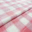 Manta Fleece Estampada Premium Xadrez 100% Poliéster 1,60m Largura - Rosa