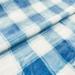 Manta Fleece Estampada Premium Xadrez 100% Poliéster 1,60m Largura - Azul