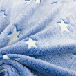 Manta Fleece Glow Brilha no Escuro Estrelinha 100% Poliéster 1,60m largura - Azul