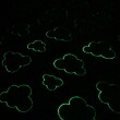 Manta Fleece Glow Brilha no Escuro Nuvenzinha 100% Poliéster 1,60m largura - Verde água