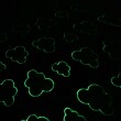 Manta Fleece Glow Brilha no Escuro Nuvenzinha 100% Poliéster 1,60m largura - Verde água