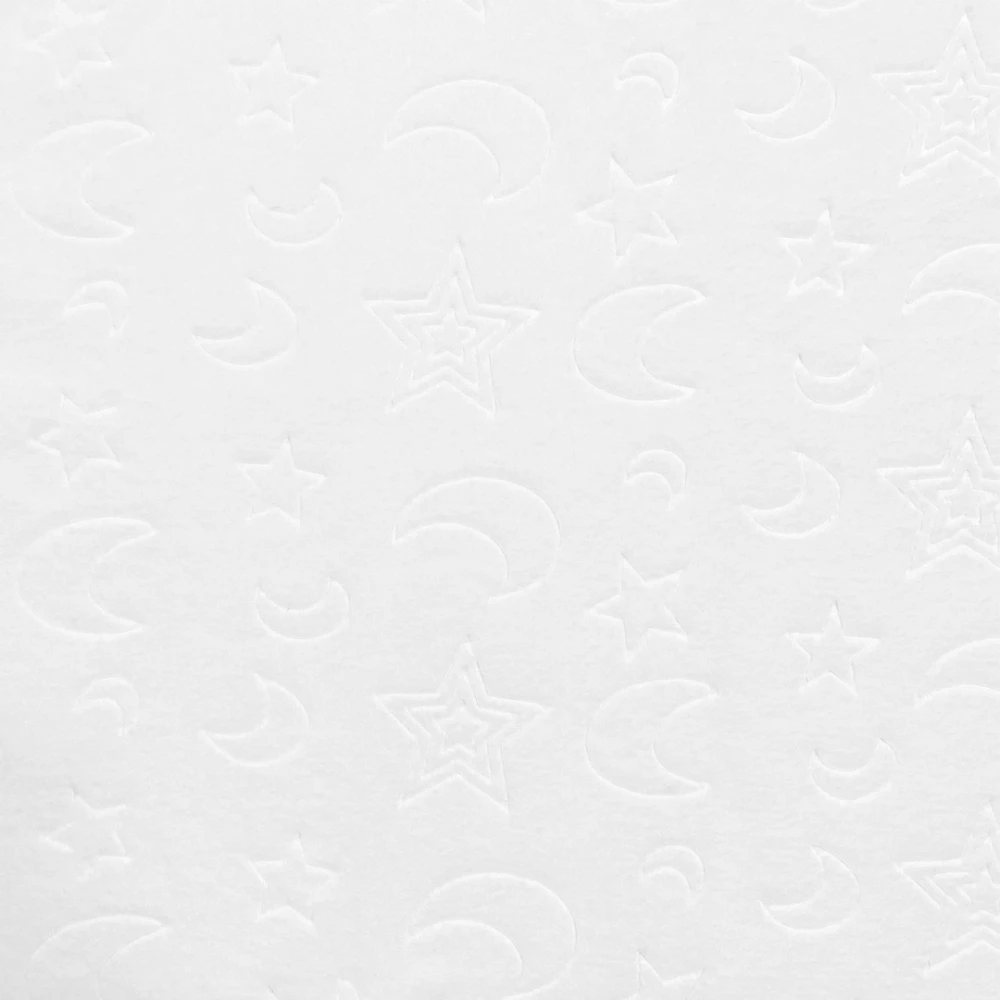 Manta Fleece Infantil Noite Estrelada 100% Poliéster 1.60m Largura - Branco