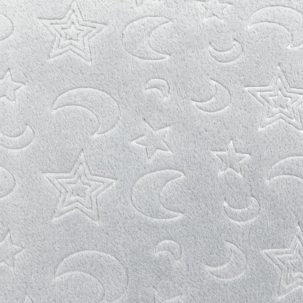 Manta Fleece Infantil Noite Estrelada 100% Poliéster 1.60m Largura - Cinza
