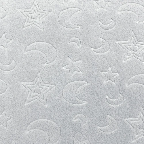 Manta Fleece Infantil Noite Estrelada 100% Poliéster 1.60m Largura - Cinza