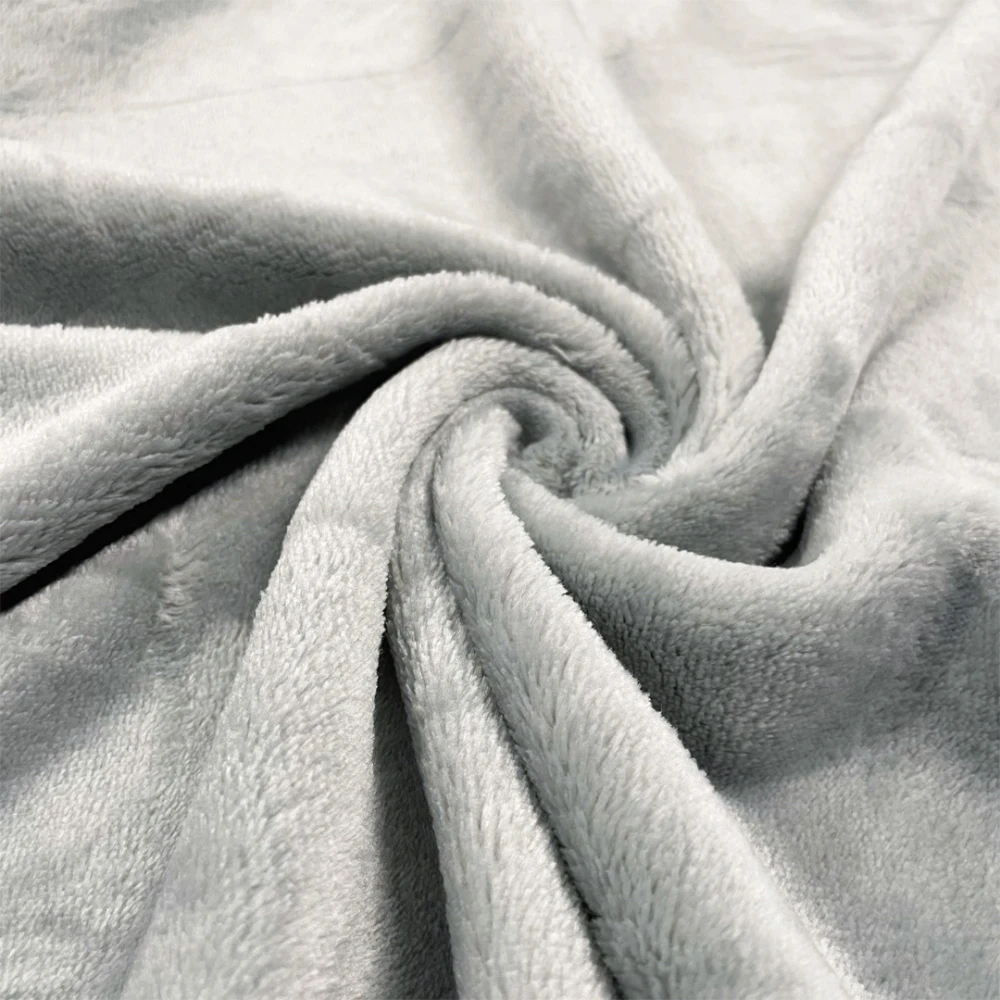 Manta Fleece Premium 100% Poliéster 2,5m Largura - Cinza claro