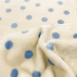 Manta Fleece Premium Poazinho 100% Poliéster 1,60m Largura - Azul bebê