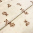 Manta Fleece Premium Ursinhos 100% Poliéster 1,60m Largura - Bege
