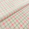 Manta Fleece Premium Xadrez Duplo 100% Poliéster 1,60m Largura - Rosa com verde