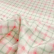 Manta Fleece Premium Xadrez Duplo 100% Poliéster 1,60m Largura - Rosa com verde