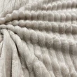 Manta Fleece com Relevo Jacquard 100% Poliéster 2.50m Largura - Cinza claro