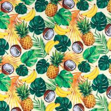 Microfibra Digital (Tactel) - Frutas Tropicais - 100% Poliéster - Variante 1