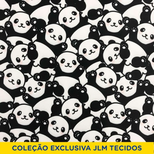 Microfibra Digital (Tactel) - Pandas - 100% Poliéster - Variante 1
