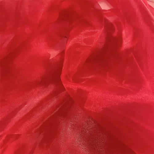 Organza Cristal - 100% Poliéster - 1,50m Largura - Vermelho