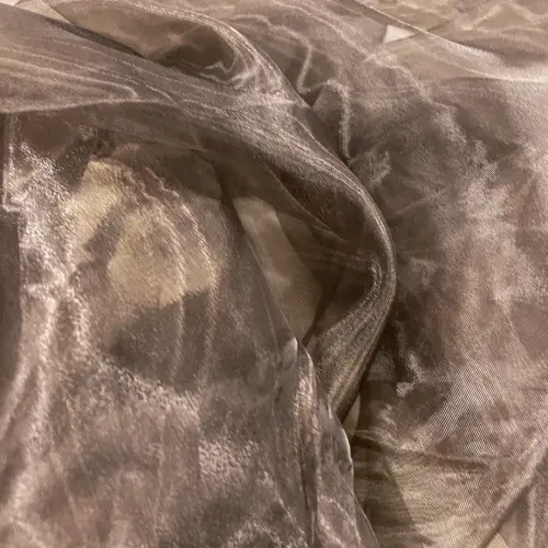 Organza Cristal - 100% Poliéster - 1,50m Largura - Marrom