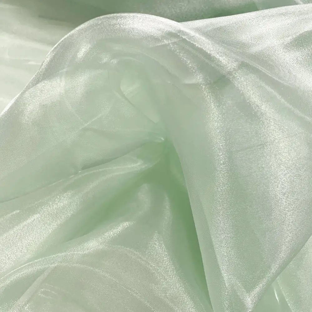 Organza Cristal - 100% Poliéster - 1,50m Largura - Verde água