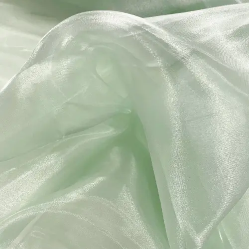 Organza Cristal - 100% Poliéster - 1,50m Largura - Verde água
