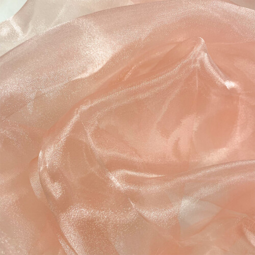 Organza Cristal - 100% Poliéster - 1,50m Largura - Coral