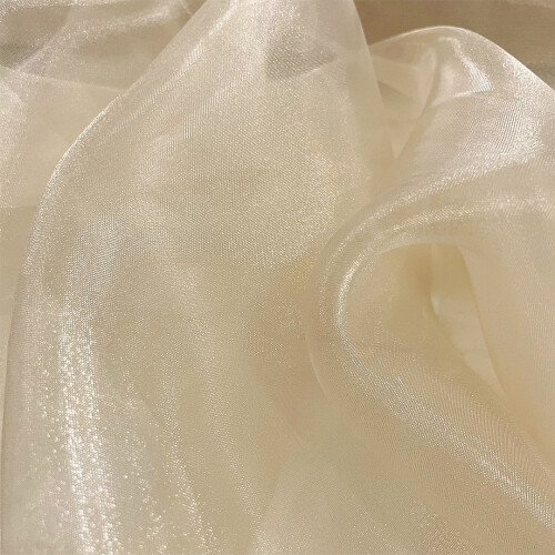Organza Cristal - 100% Poliéster - 1,50m Largura - Bege