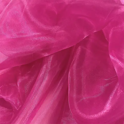 Organza Cristal - 100% Poliéster - 1,50m Largura - Fucsia