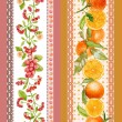 Painel Tricoline Digital Barrado Frutas da Estação 0,55 x 1,50m 10 Faixas - Variante 1