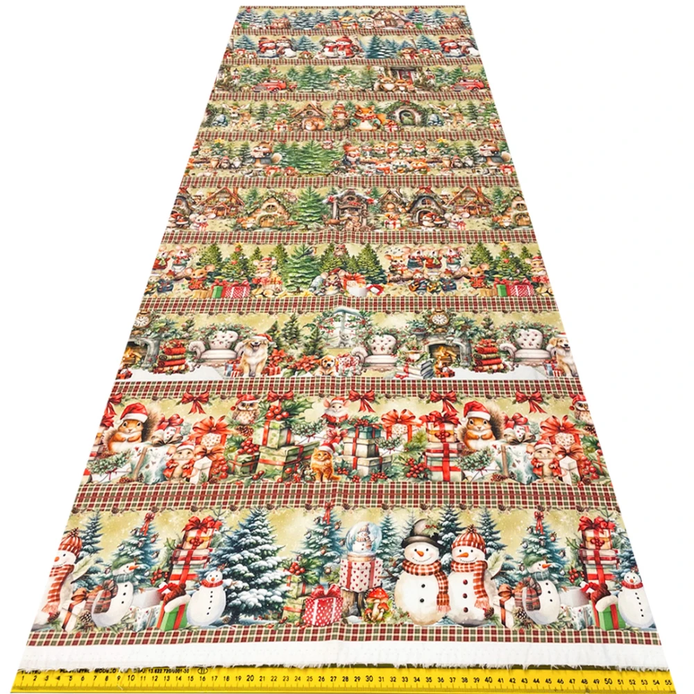 Painel Tricoline Digital Fernando Maluhy Barrado Natal Composês Miúdos 0,55 x 1,50m - C01