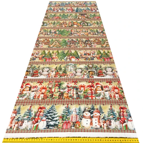 Painel Tricoline Digital Fernando Maluhy Barrado Natal Composês Miúdos 0,55 x 1,50m - C01