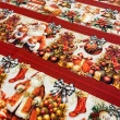 Painel Tricoline Digital Fernando Maluhy Barrado Natal Vermelho 0,55 x 1,50m 10 Faixas - C01