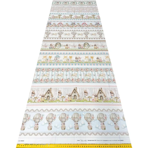 Painel Tricoline Digital Fernando Maluhy Páscoa Tons Pasteis 0,55 x 1,50m - Variante 1