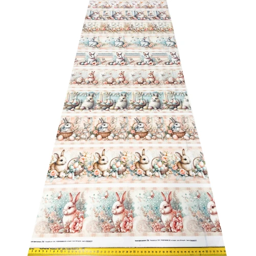 Painel Tricoline Digital Fernando Maluhy Páscoa Tons Rosê 0,55 x 1,50m - Variante 1