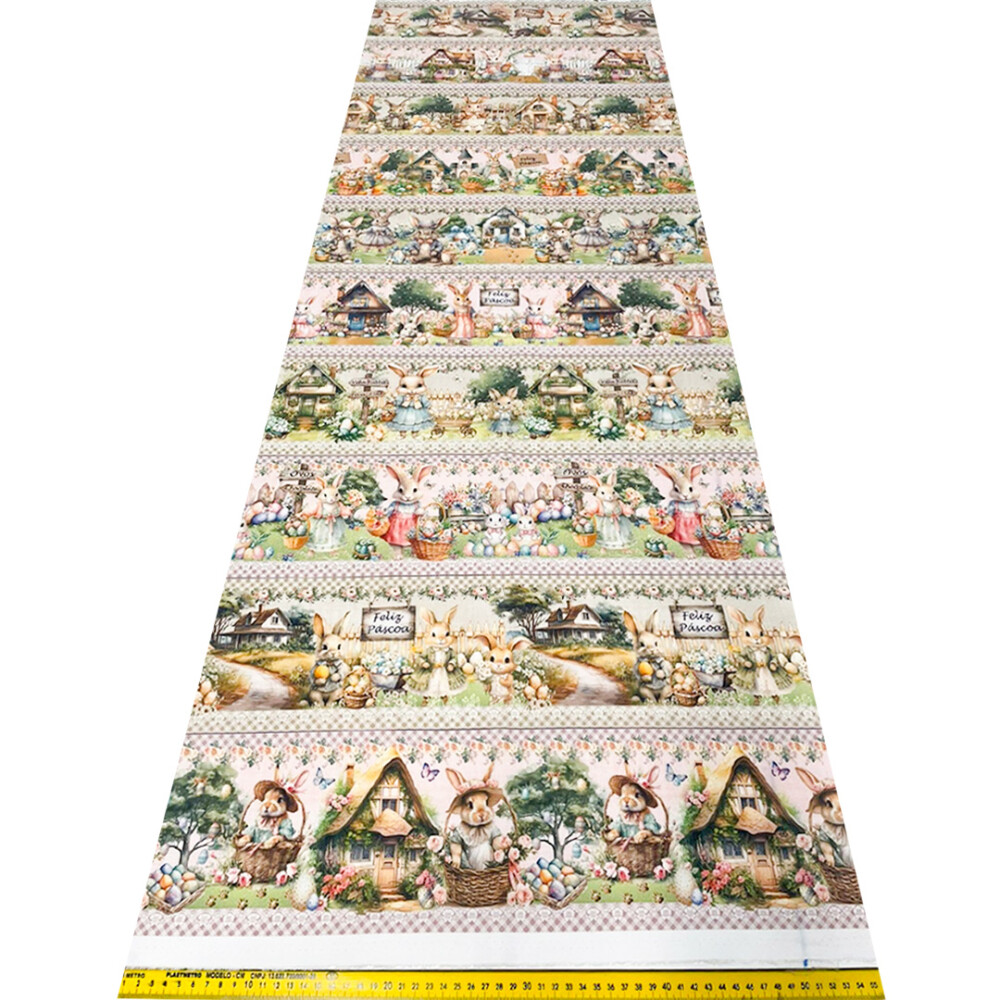 Painel Tricoline Digital Fernando Maluhy Páscoa na Fazenda 0,55 x 1,50m - Variante 1