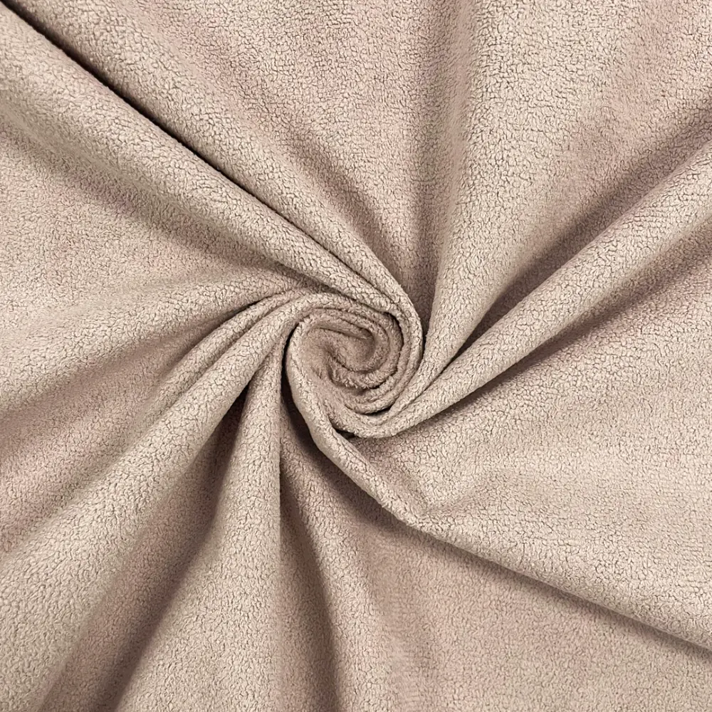 Pelúcia Boucle para Artesanato 100% Poliéster 1,42m Largura - Nude